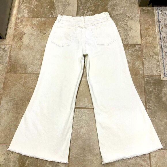 Frame Le Palazzo Crop Wide Leg  Jeans 32x28 Stretch Denim Like New without tags - Picture 11 of 11